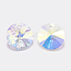 Faceted Glass Rhinestone Charms X-RGLA-F049-8mm-001AB-2