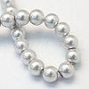 Baking Paint Pearlized Glass Pearl Round Bead Strands HY-Q003-10mm-62-4