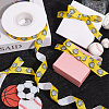 25 Yards Sport Ball Theme Printed Polyester Grosgrain Ribbon OCOR-WH20002-03B-04-4