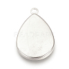 Tarnish Resistant 201 Stainless Steel Pendant Cabochon Settings LS-X-STAS-S057-34-2