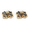 Brass Pave Clear Cubic Zirconia Connector Charms X-KK-B072-09G-3