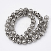 Electroplated Natural Lava Rock Beads Strands X-G-T098-01C-10-2