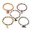 5Pcs Glass Seed Beaded Stretch Bracelets Sets BJEW-JB10939-1