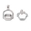Non-Tarnish 304 Stainless Steel Bead Cap Bails X-STAS-L082-016P-1