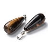 Natural Tiger Eye Pendants G-F707-07-3