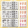 Stainless Steel DIY Nail Art Templates MRMJ-WH0092-042-3