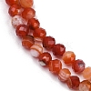 Natural Banded Agate Beads Strands G-P553-G09-03-4
