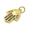 Brass Micro Pave Cubic Zirconia Pendants KK-M283-13F-02-2