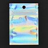 Rectangle Zip Top Plastic Glitter Holographic Bags LS-OPP-I002-01A-1