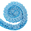 Polyester Pleated Lace Trim OCOR-WH0080-77B-1