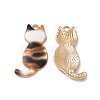 Rack Plating Alloy Enamel Pendants ENAM-K050-03E-1