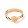 Crystal Rhinestone Heart with Word Love Finger Ring RJEW-D120-06B-G-2