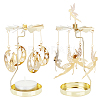 Fairy & Moon Stainless Steel Rotating Tealight Candle Holder DIY-FG0005-17G-1