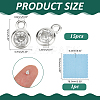 15Pcs 925 Sterling Silver Pave Clear Cubic Zirconia Flat Round Charms STER-ME0001-51-2