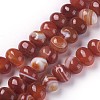 Dyed Natural Banded Agate Beads Strands G-F595-E-2