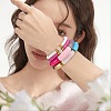 10Pcs 10 Style Handmade Polymer Clay Heishi Beaded Stretch Bracelets Set with Heart BJEW-SW00036-02-6