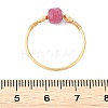 Natural Multicolor Tourmaline Beads Finger Rings RJEW-JR01042-5
