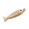 304 Stainless Steel Enamel Pendants STAS-B128-52G-05-2