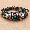 12 Constellations PU Leather Multi-strand Bracelets WGFD09F-01-1