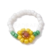 3Pcs 3 Style Glass Seed Beaded Stretch Rings RJEW-JR00658-4