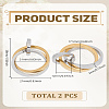 2Pcs 304 Stainless Steel Interlocking Ring Pendants STAS-LP0002-84G-2