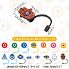 AHADERMAKER 15Pcs 15 Style Evil Eye Theme Silicone Straw Cap SIL-GA0001-17-2