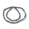 Faceted(32 Facets) Round Full Rainbow Plated Electroplate Glass Beads Strands EGLA-J130-FR15-5