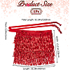 Polyester with Glitter Waist Belt with Curb Chains AJEW-WH0166-70B-2