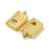 Real 18K Gold Plated Rack Plating Brass Micro Pave Cubic Zirconia Pendants KK-R153-03G-2
