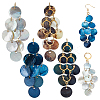 4Pcs 2 Colors Natural Akoya Shell Pendants PALLOY-PH01743-1