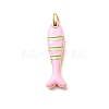 Brass with Enamel Pendants KK-CBA2F11-03G-02-1