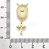 Rack Plating Brass Micro Pave Cubic Zirconia Pendants KK-K401-71G-3