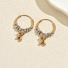 Twist Brass Hoop Earrings for Women UG4037-5