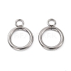 Stainless Steel Ring Toggle Clasps STAS-Q179-01-4