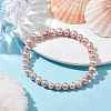 Natural Cultured Freshwater Pearl Potato Beaded Stretch Bracelets BJEW-JB10211-2