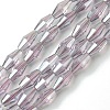 Transparent Electroplate Glass Beads X1-GLAA-K064-05A-PL06-1