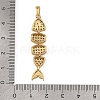 Brass Micro Pave Clear Cubic Zirconia Pendants CU-CBAF17A-24G-3