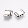 Tarnish Resistant 304 Stainless Steel Magnetic Clasps with Glue-in Ends STAS-L189-25P-3