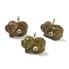 Natural Unakite Carved Pendants GG-CBA105B-03B-G-1