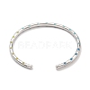 Brass Enamel Cuff Bangles for Women BJEW-G703-08A-P-3