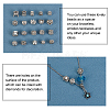 120Pcs 20 Style Tibetan Style Alloy European Bead Enamel Settings TIBE-PH0002-01-6