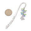 5Pcs 5 Colors Alloy Hook Bookmarks AJEW-JK00356-3