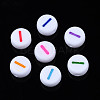 White Opaque Acrylic Beads MACR-T038-18-1-2