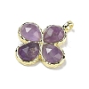 Natural Amethyst Faceted Pendants G-A308-01G-12-2