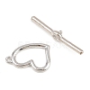 Heart Brass Toggle Clasps KK-G548-43P-01-2