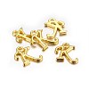 Golden Plated Alloy Letter Pendants X-PALLOY-J718-01G-K-2