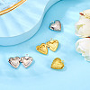 4Pcs 2 Colors Brass Locket Pendants KK-TA0001-66-4