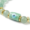 Gemstone Round Beaded Stretch Bracelet BJEW-JB08633-5