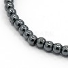 Elastic Non-Magnetic Synthetic Hematite Beaded Stretch Bracelets BJEW-O017-02-2
