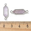Natural Amethyst Faceted Double Terminal Pointed Hexagon Connector Charms G-G181-04P-02-3
